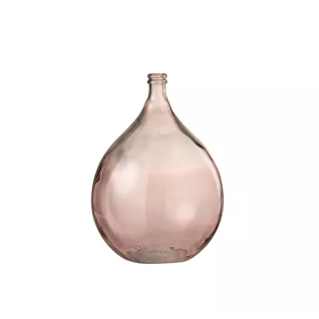 Vase Lisbonne Verre Taupe Rose H.56cm