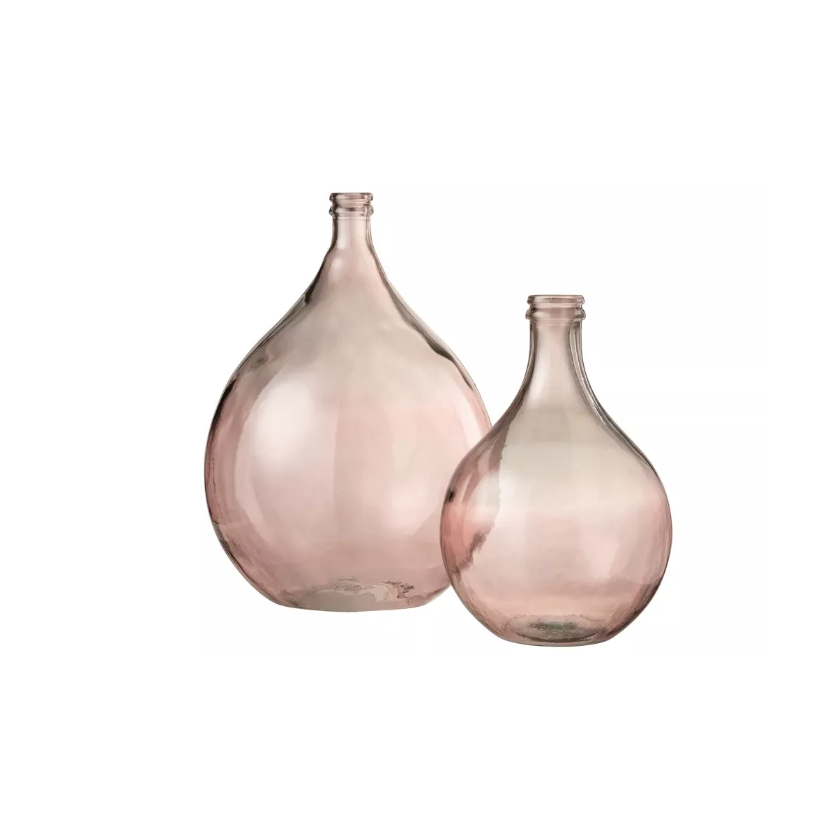 Vase Lisbonne Verre Taupe Rose H.56cm