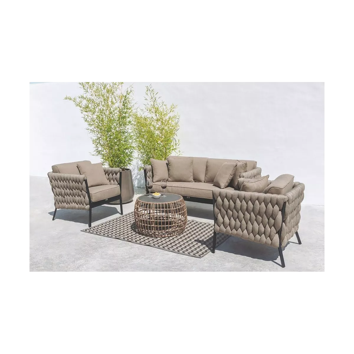 Salon Vigo : Canapé 3P + 2 Fauteuils