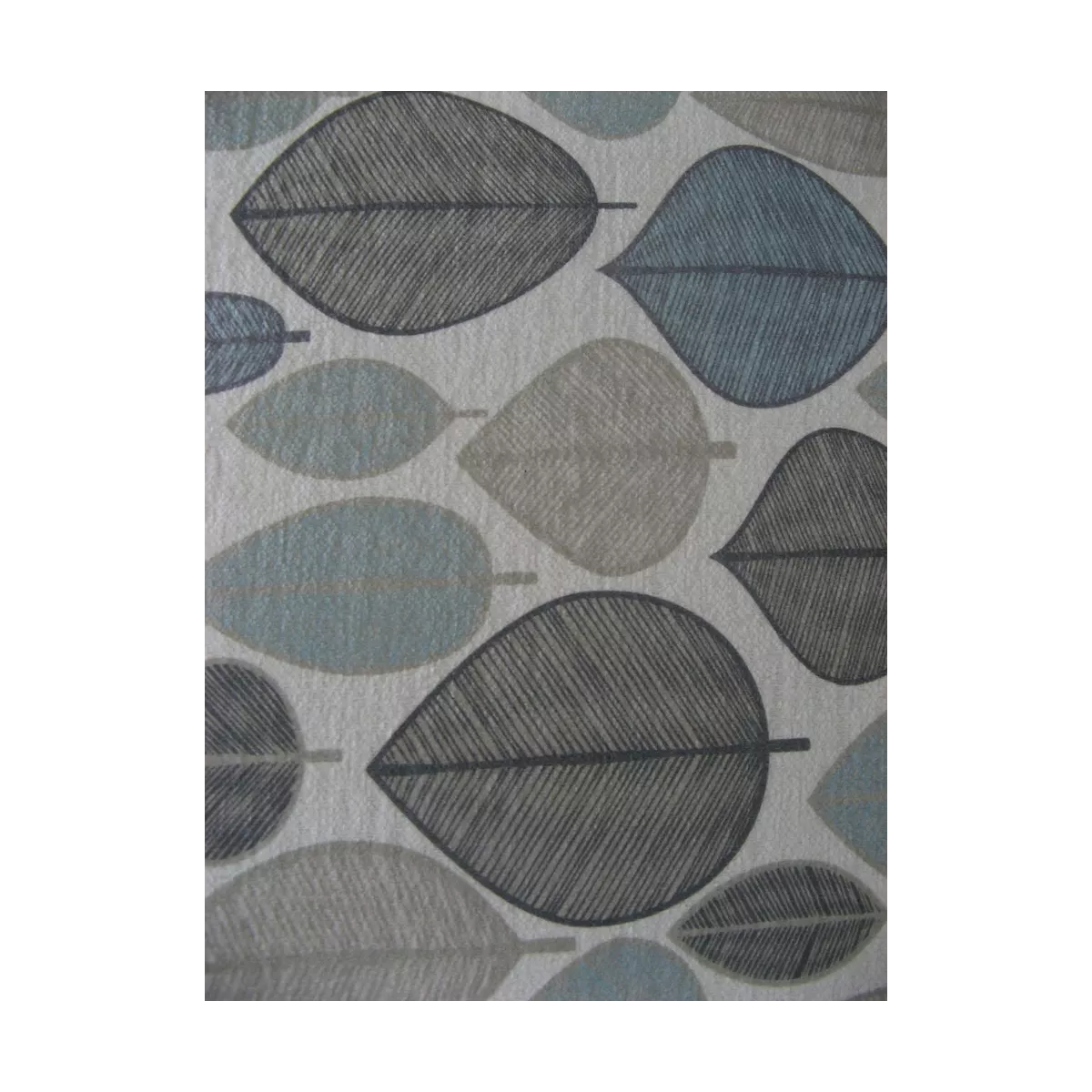 Pouf Catania Feuilles bleu