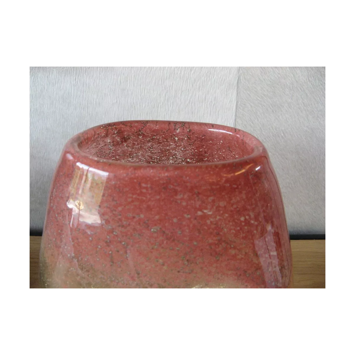 Vase en Pâte de Verre bicolore H.20cm