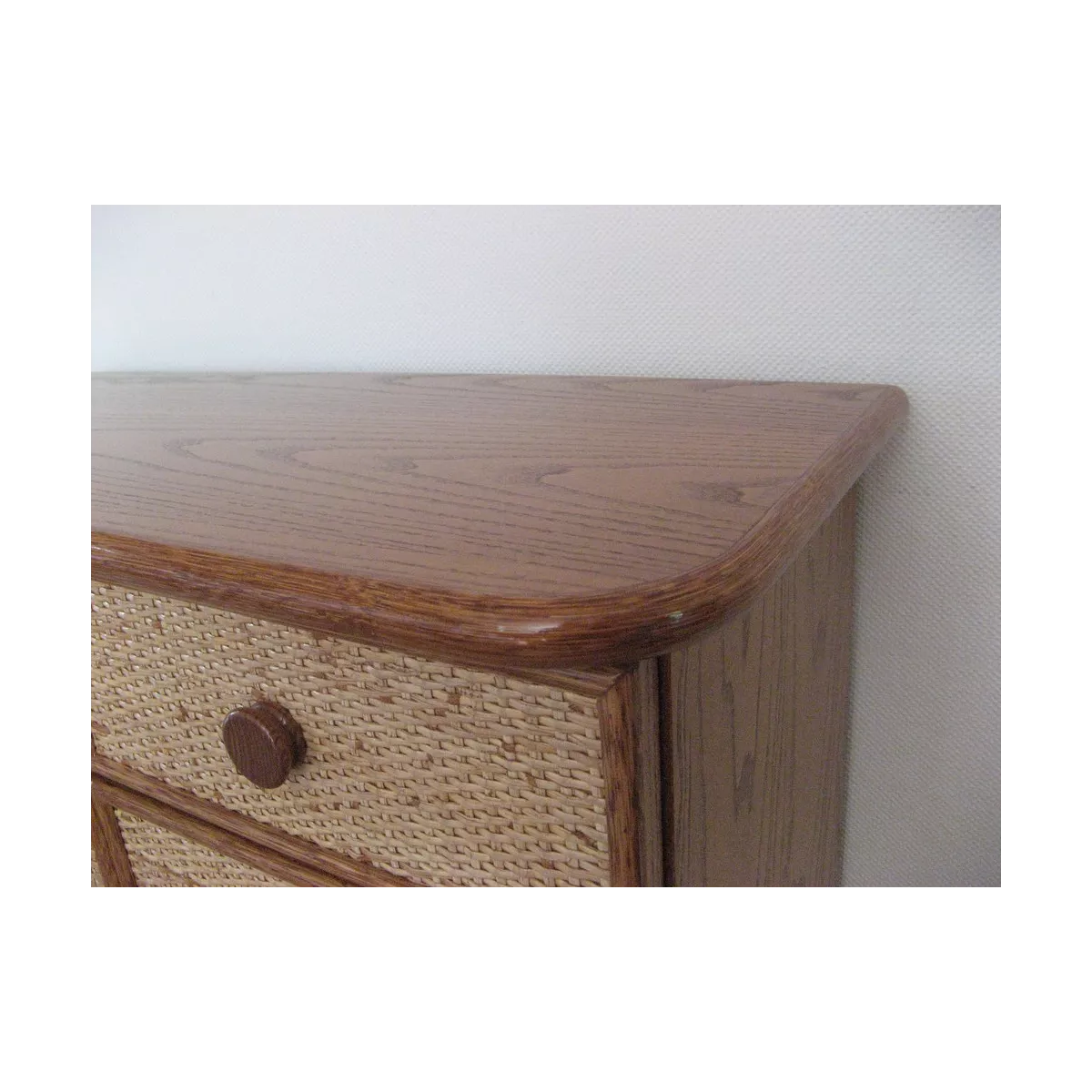 Meuble Delos 87x39 : 2 Portes et 2 Tiroirs Merisier