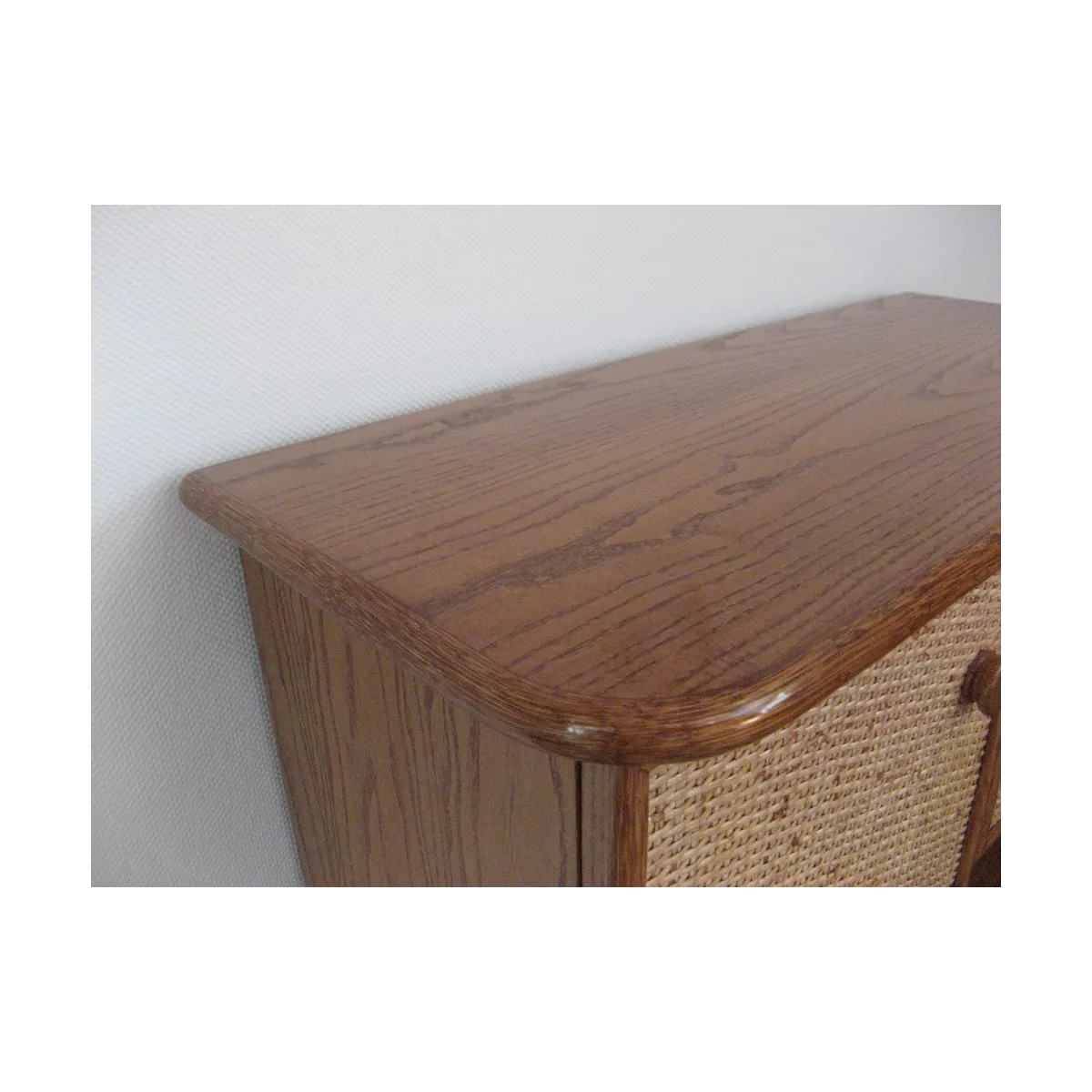 Meuble Delos 87x39 : 2 Portes et 2 Tiroirs Merisier