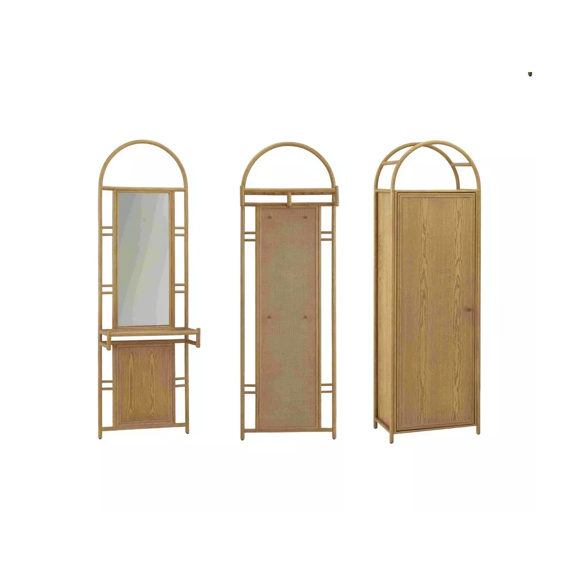 Vestiaire d'entrée Talia Ivoire 198 cm