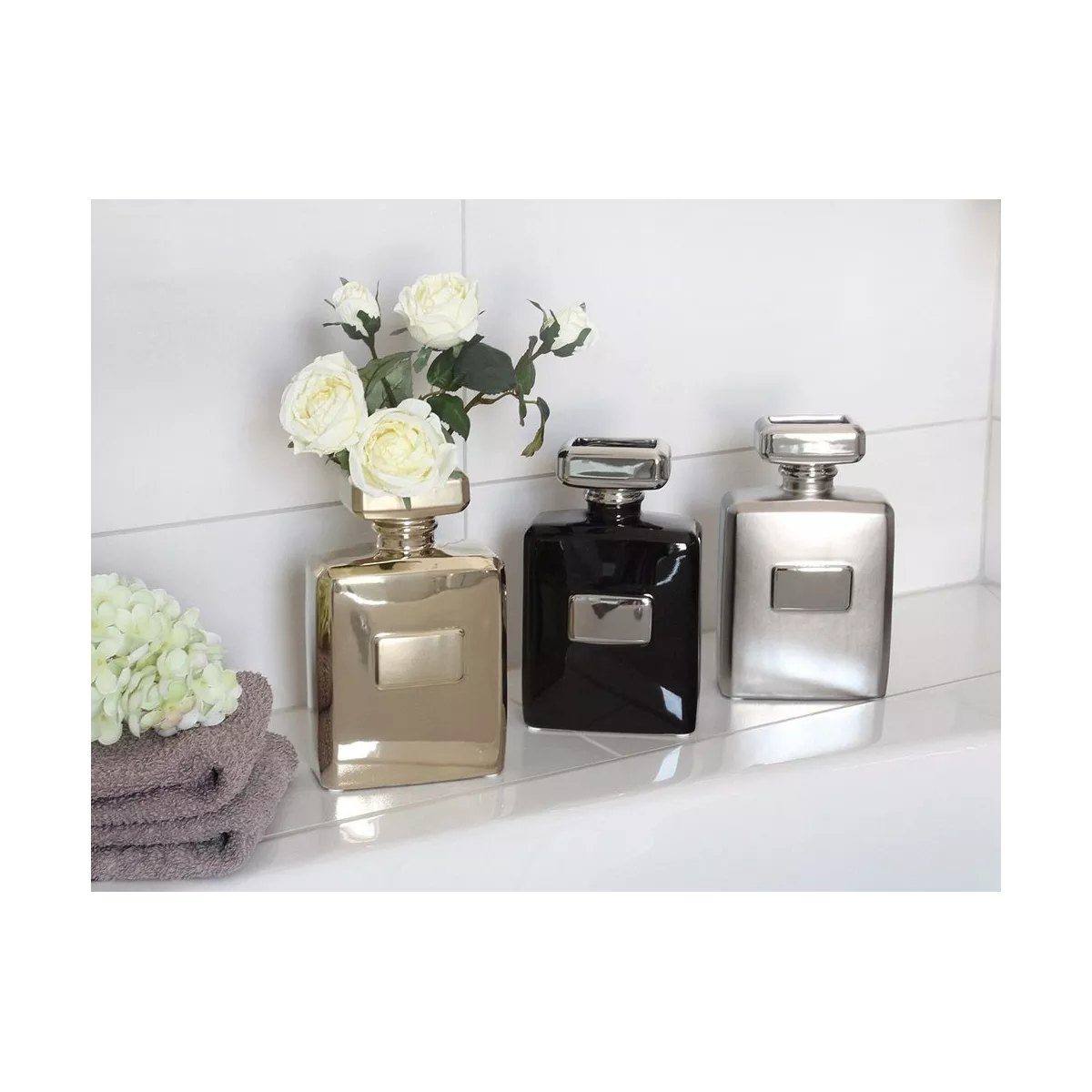 Vase Flacon Parfum Noir