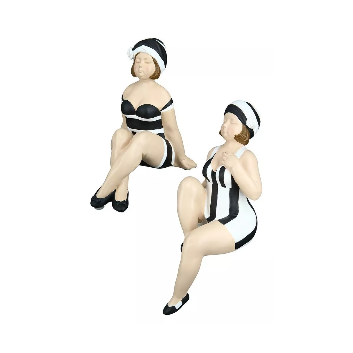 Figurine Becky noir et blanc H.30cm