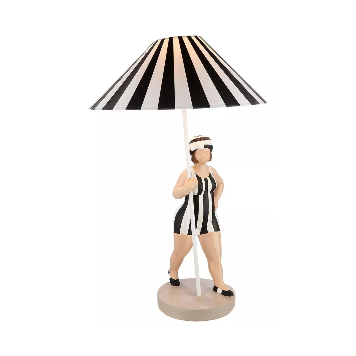 Lampe Becky noir et blanc H.50cm