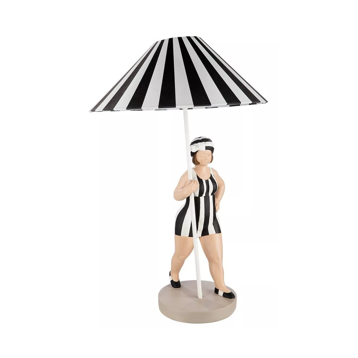 Lampe Becky noir et blanc H.50cm