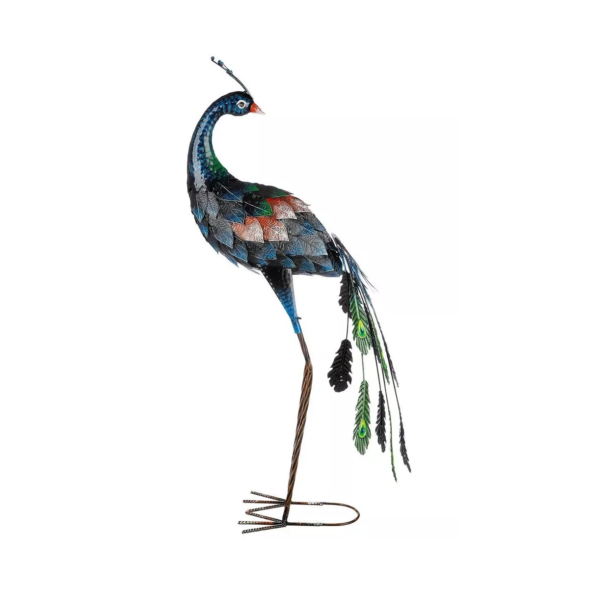 Paon en métal H.80cm