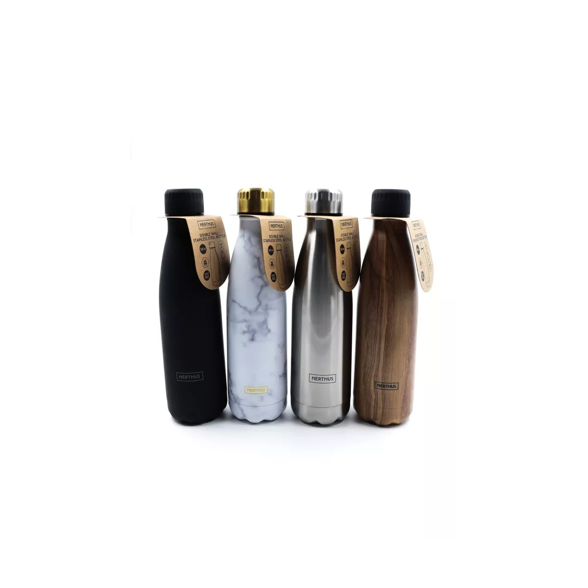 Bouteille Inox décor bois 500ml
