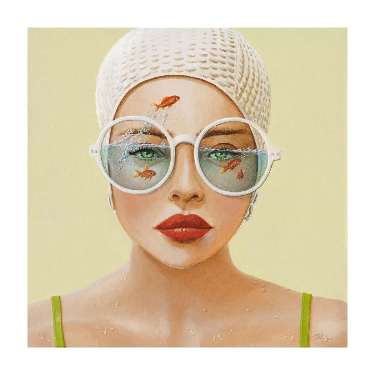 Tableau Baigneuse Aquarium 35x35