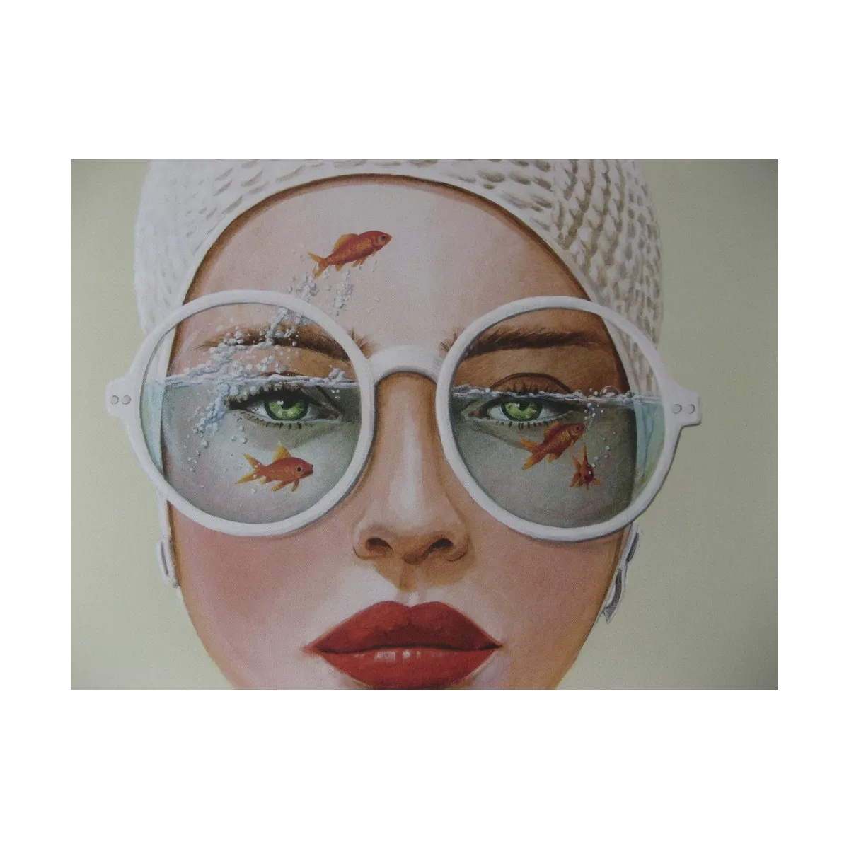 Tableau Baigneuse Aquarium 35x35