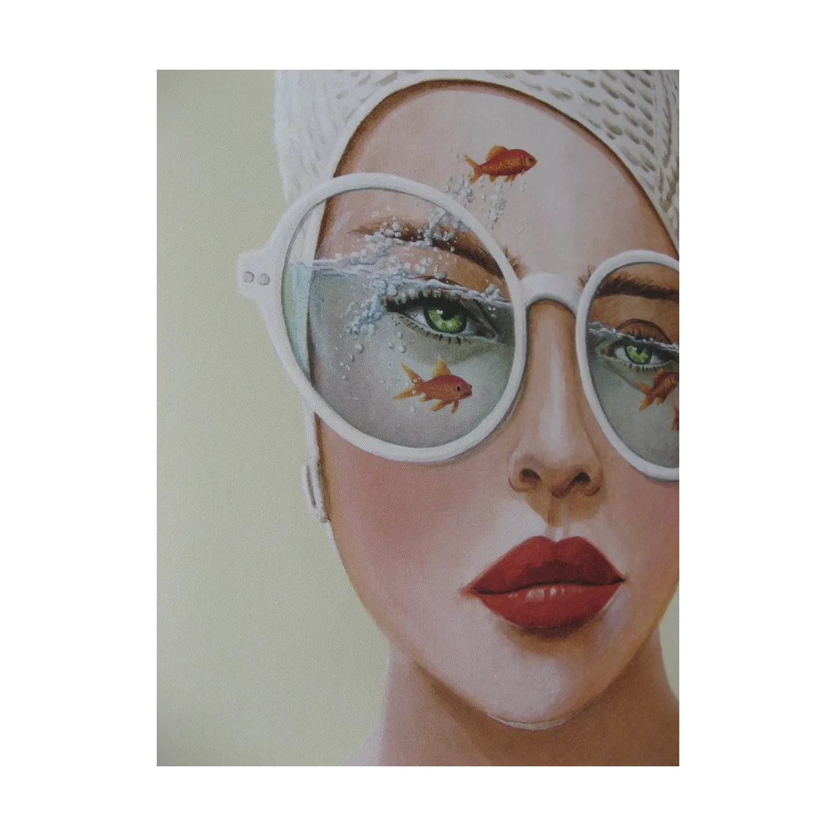 Tableau Baigneuse Aquarium 35x35