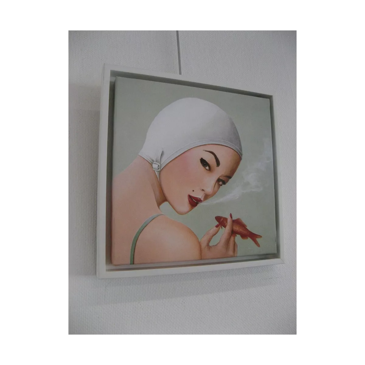 Tableau Baigneuse Poisson Fumé 75x75