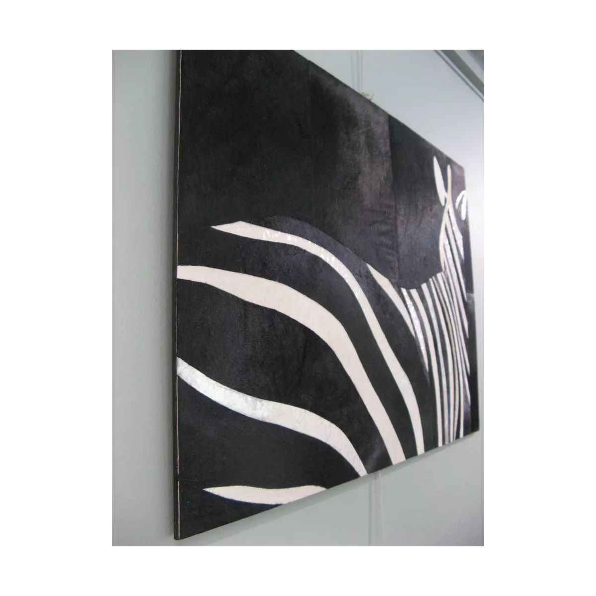 Tableau Cuir Zèbre 120x90