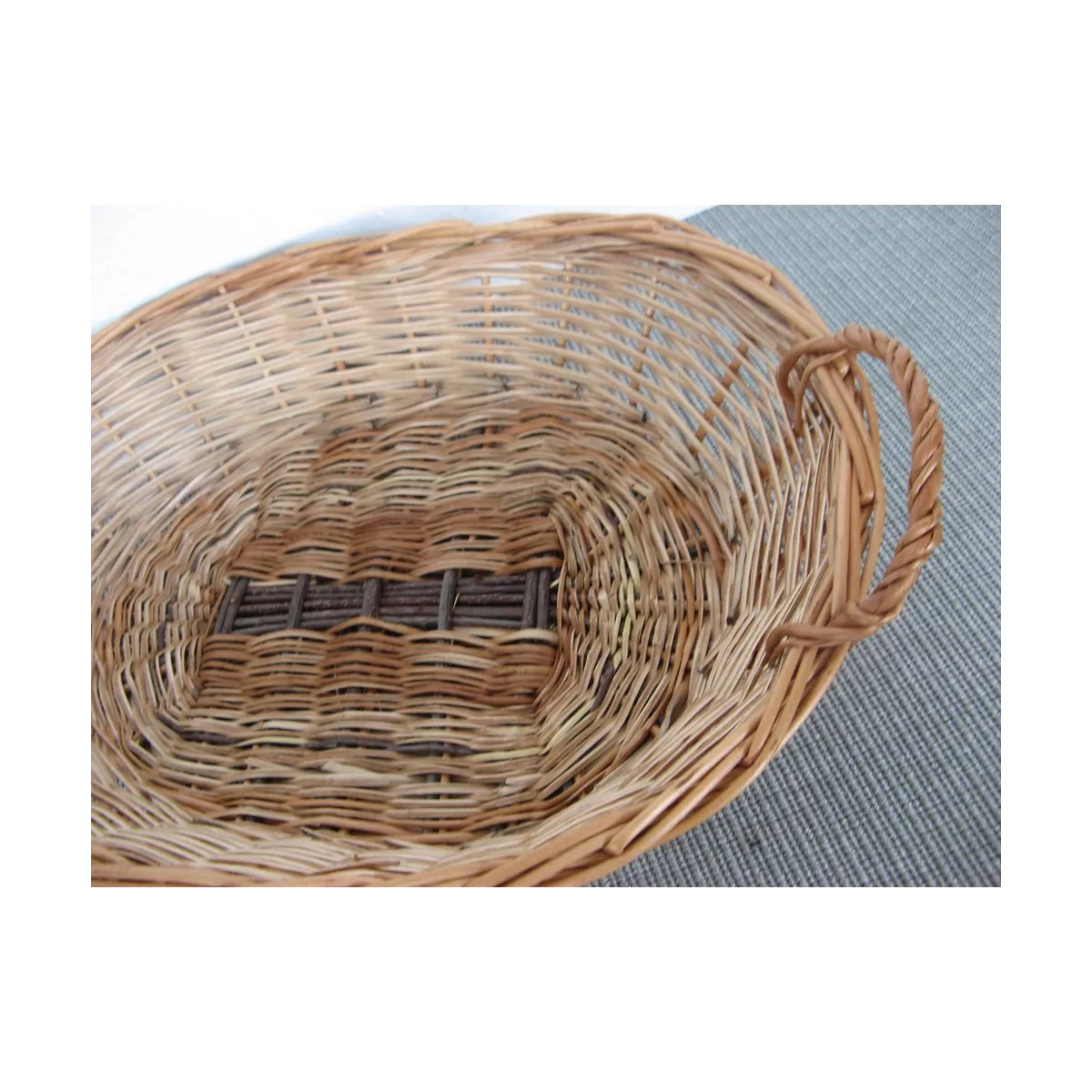 Corbeille Ovale en osier roux 45x30