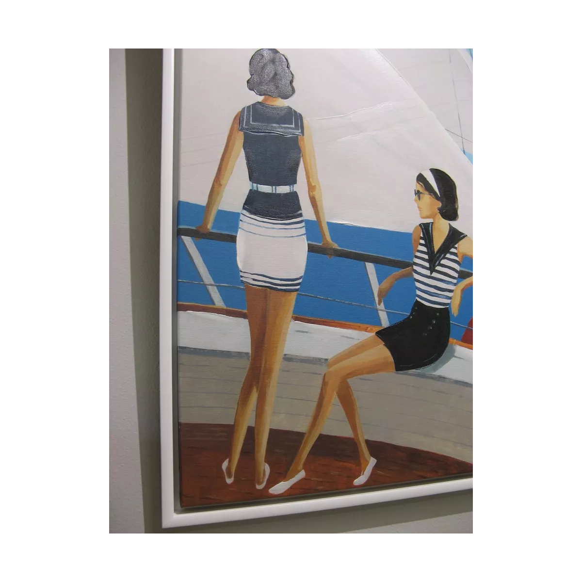 Tableau Femmes sur Voilier 60x80