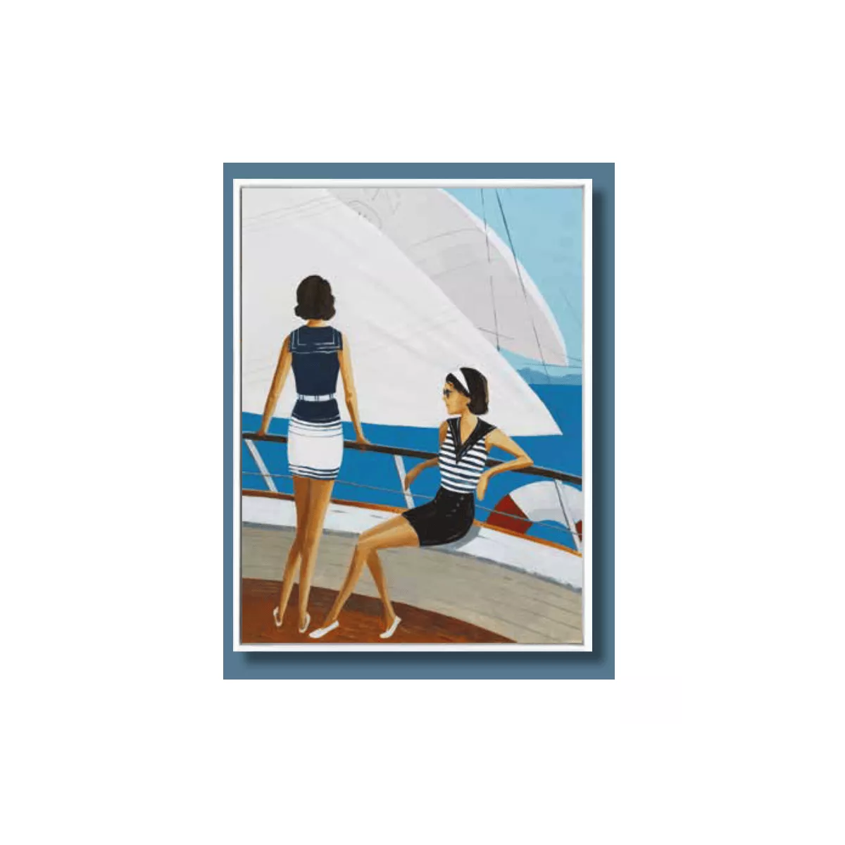Tableau Femmes sur Voilier 60x80