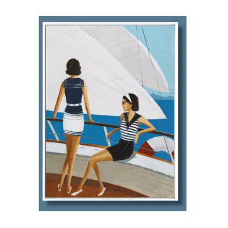 Tableau Femmes sur Voilier 60x80