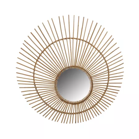 Miroir Paon Rotin Naturel