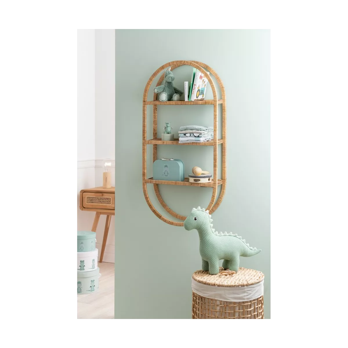 Etagère en Rotin Murale 56 x 110