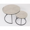 Série de 2 Tables Basses Lucile en Aluminium Gris