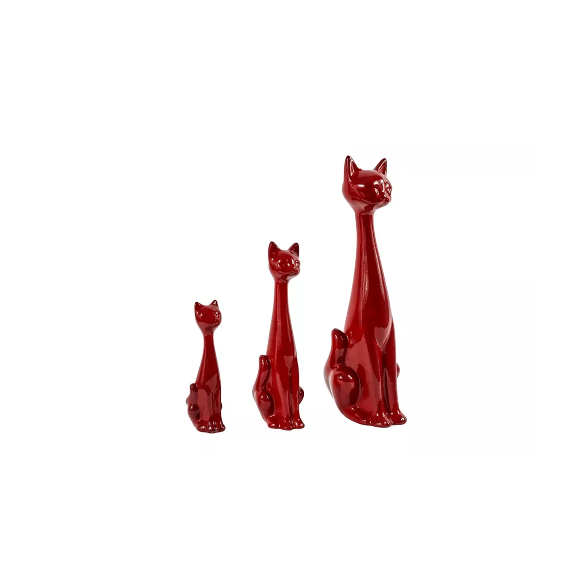 Sculpture Chat Rouge H.25cm