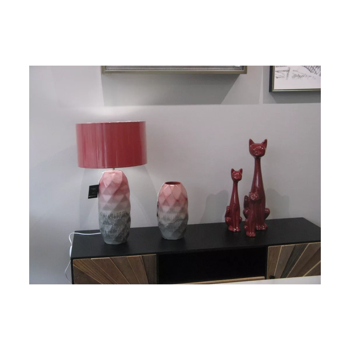 Sculpture Chat Rouge H.25cm