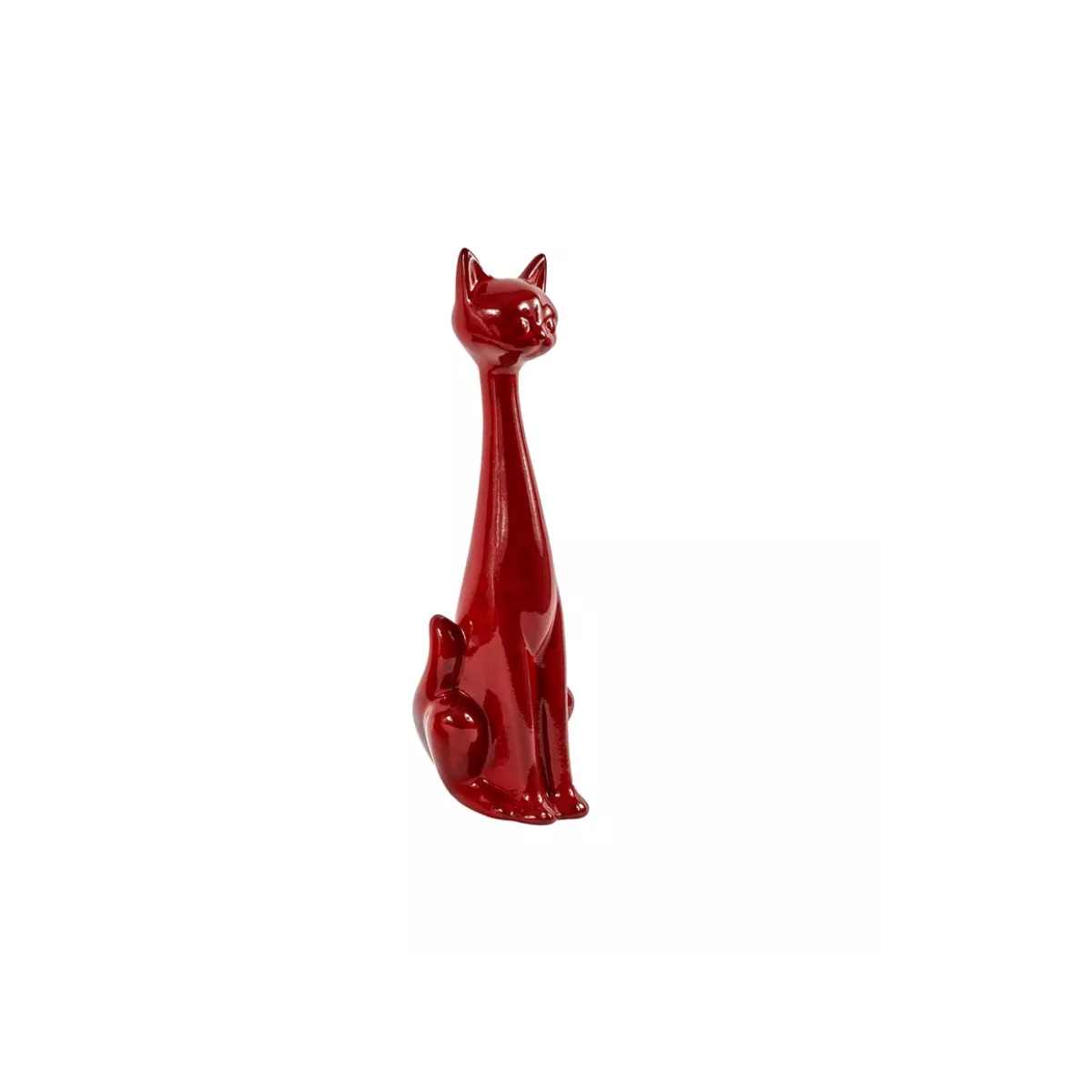 Sculpture Chat Rouge H.35cm