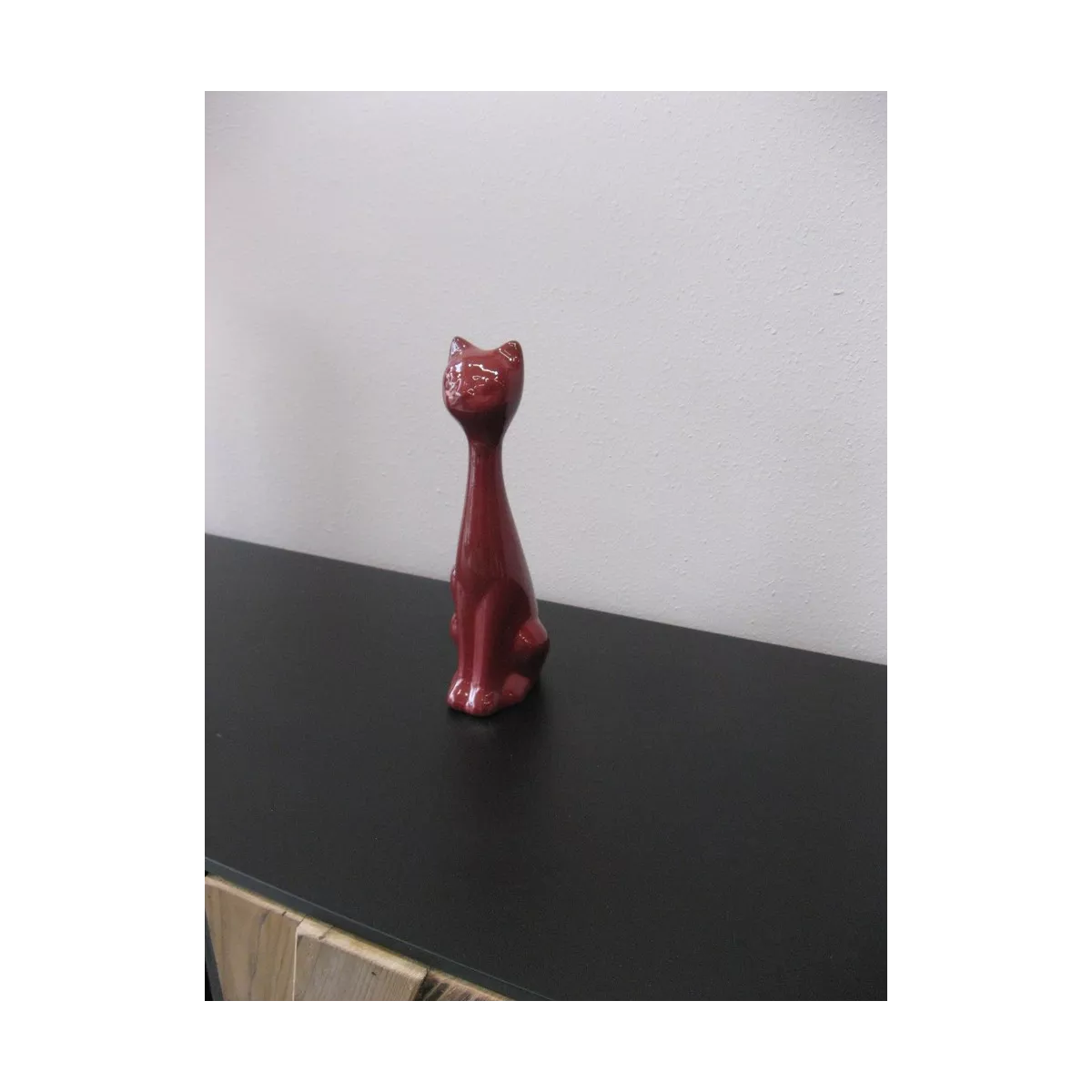 Sculpture Chat Rouge H.25cm