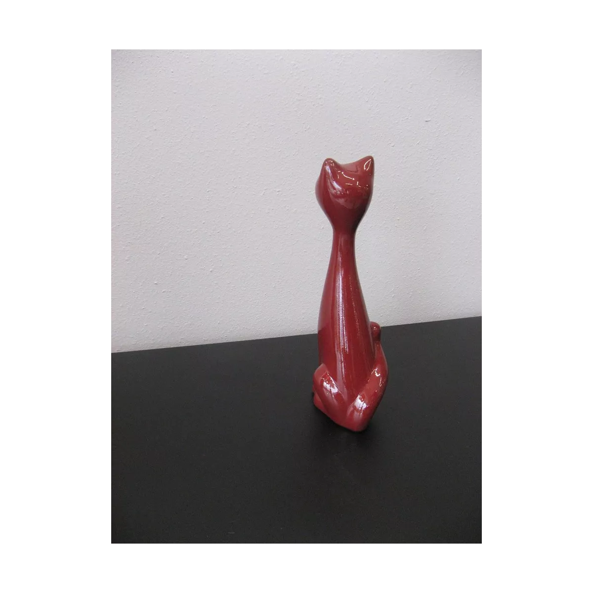 Sculpture Chat Rouge H.25cm
