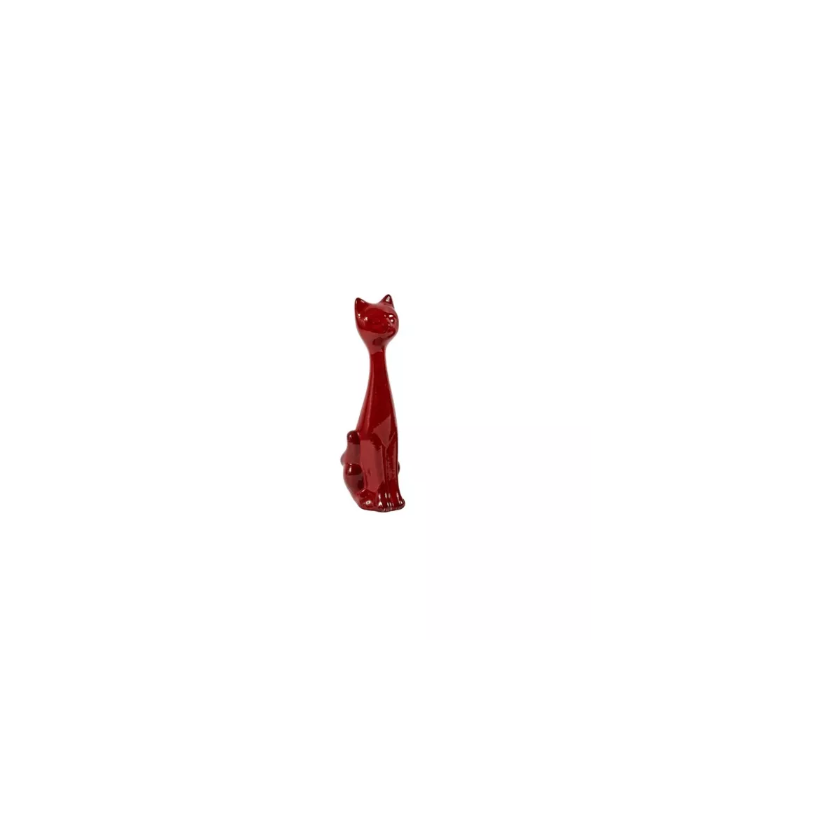 Sculpture Chat Rouge H.25cm