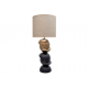 Lampe Demi boules Noire et Or H.70cm