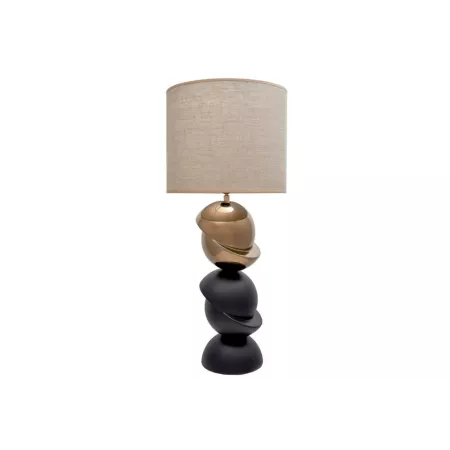Lampe Noir et Or H.70cm