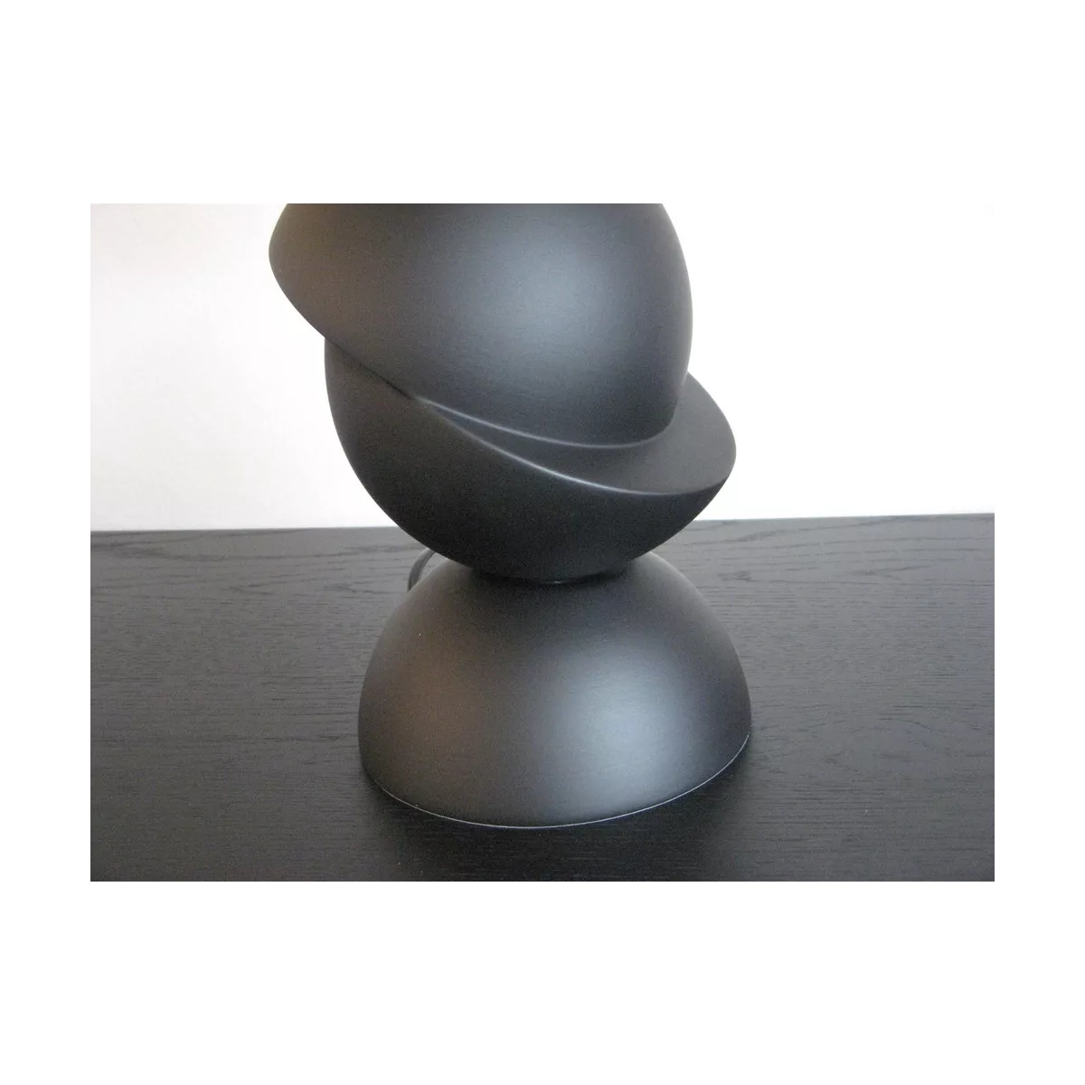Lampe Demi boules Noire et Or H.70cm