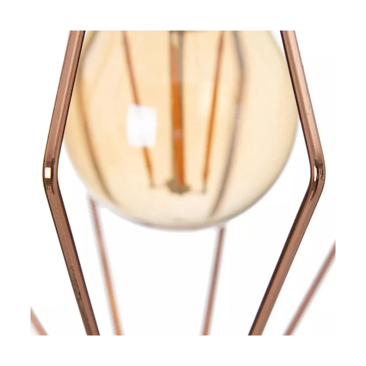 Lampe Géométrique métal Noir et Cuivre H.63cm