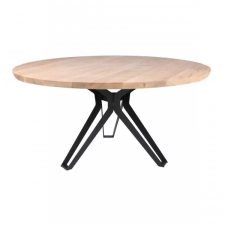 Table de repas Beleved en Chêne et Pied Métal
