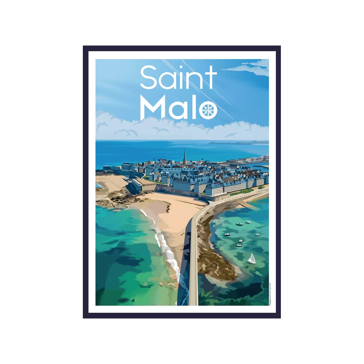 Tableau Poster Saint Malo 50x70