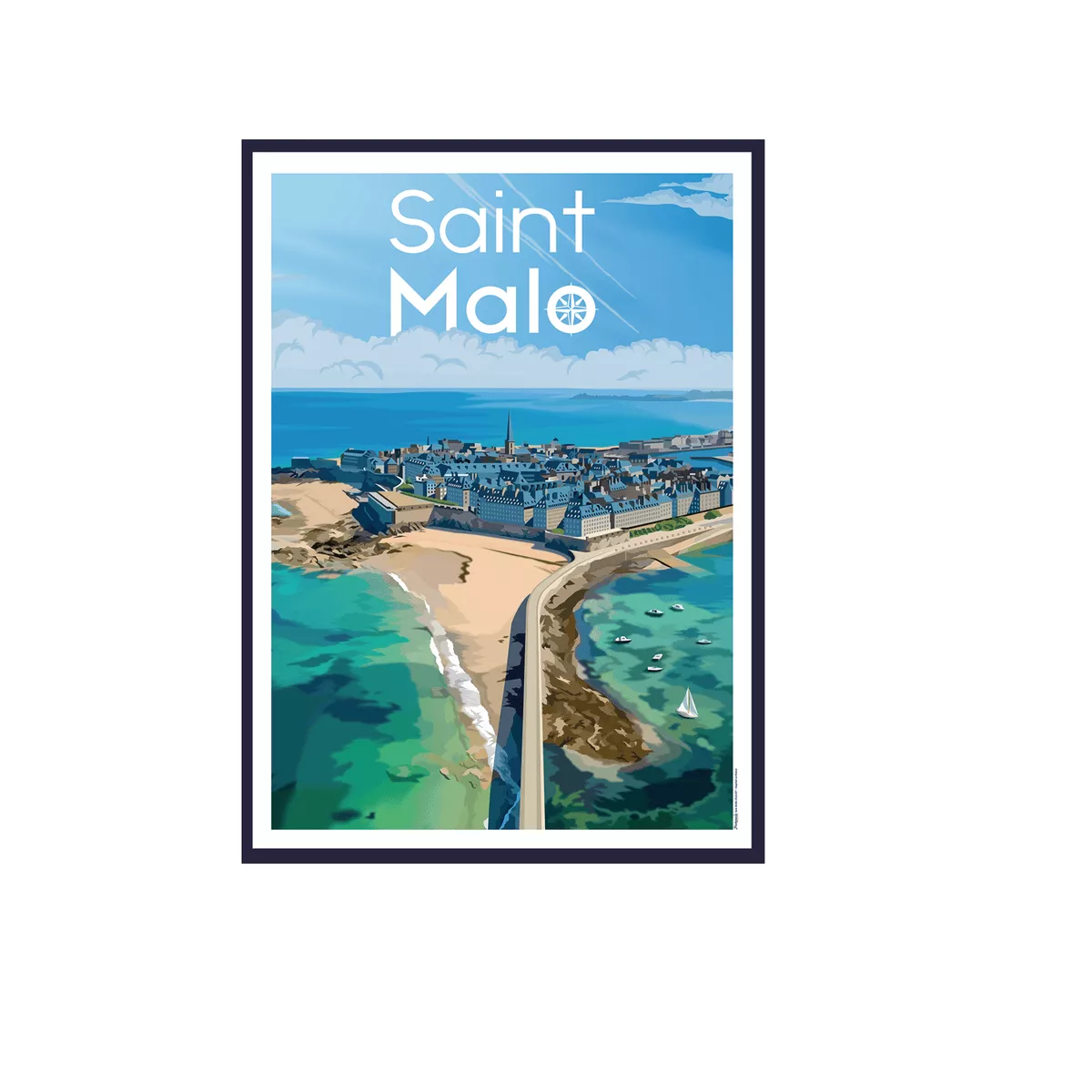 Tableau Poster Saint Malo 50x70