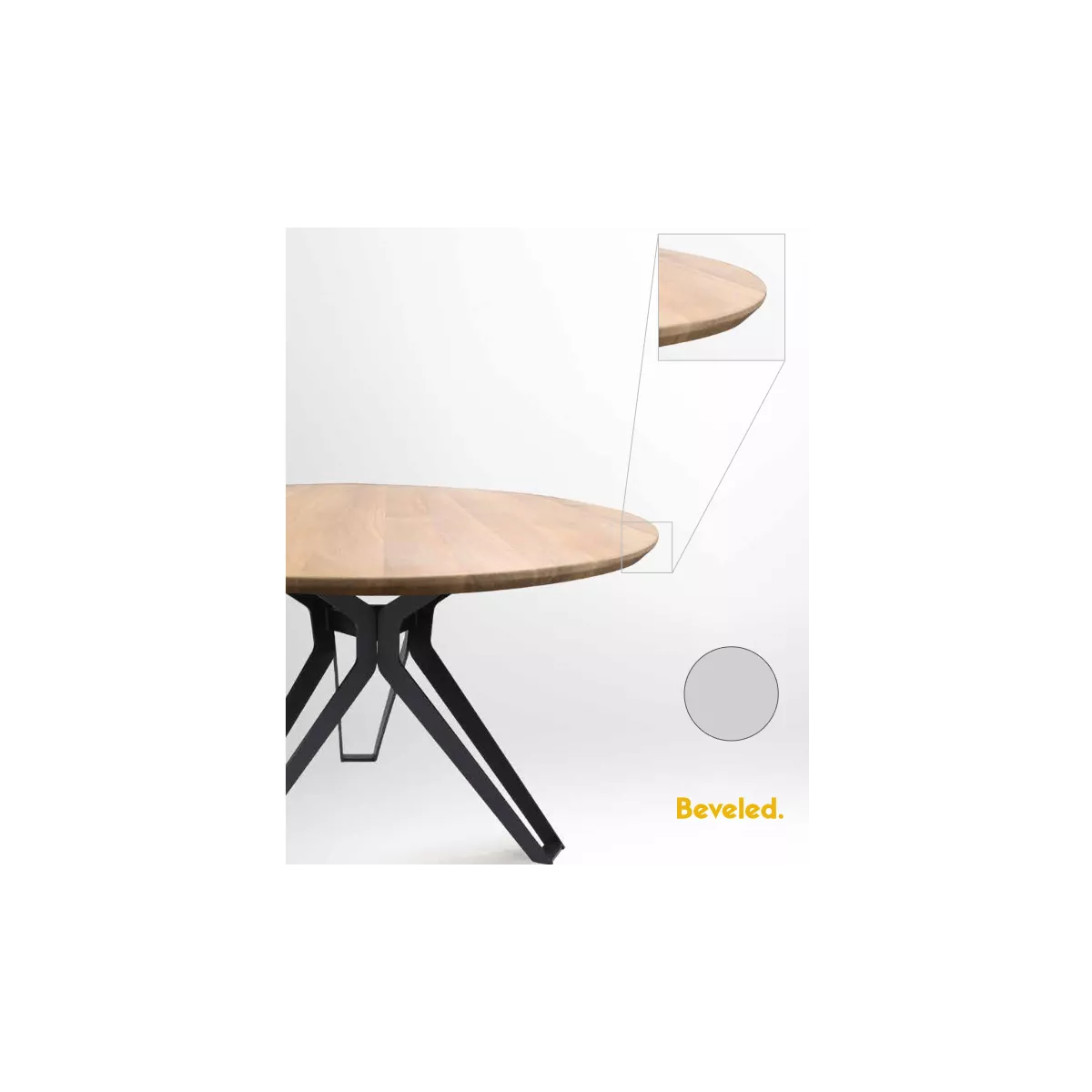 Table de repas Saxo en Chêne et Pied Métal