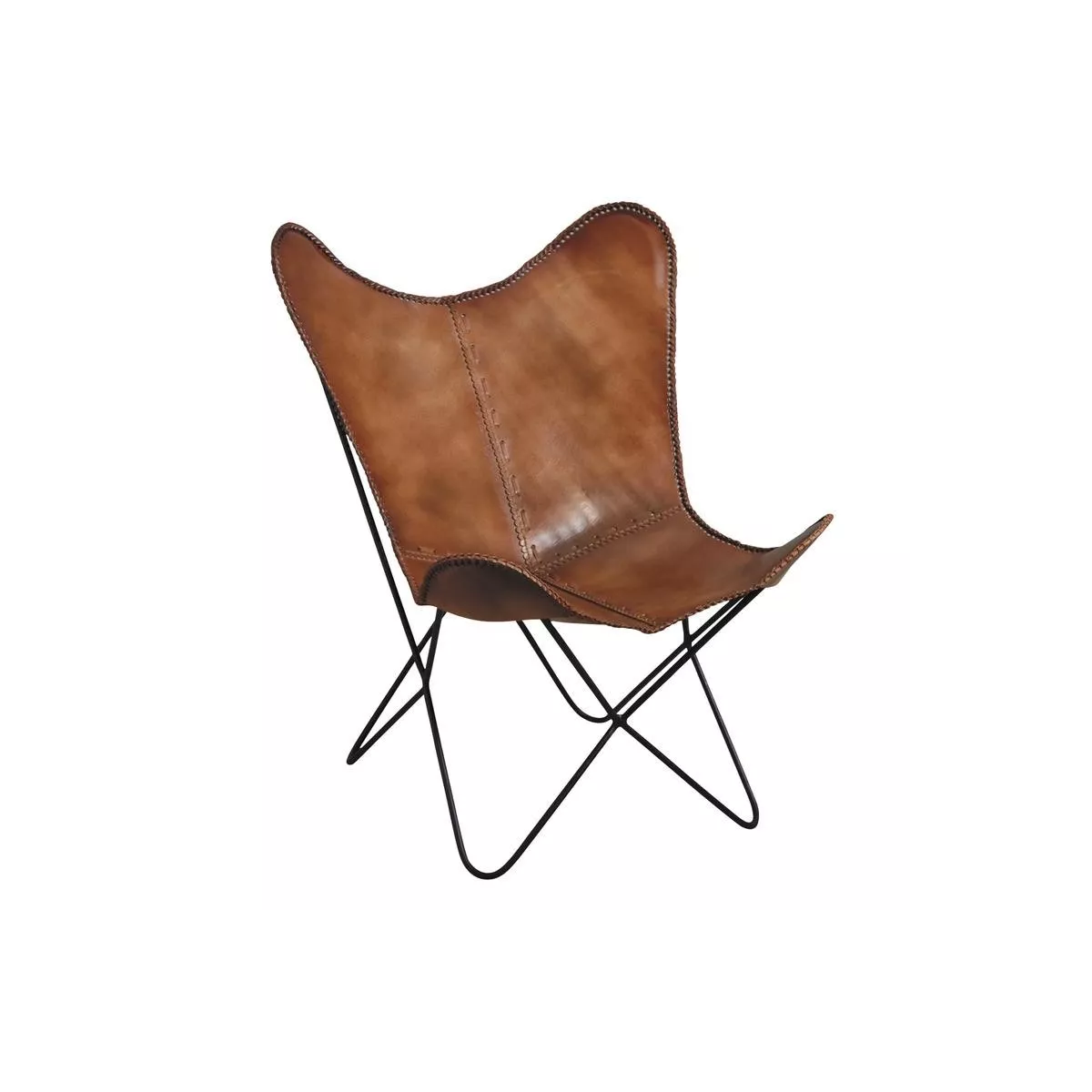 Fauteuil Cuir et Métal