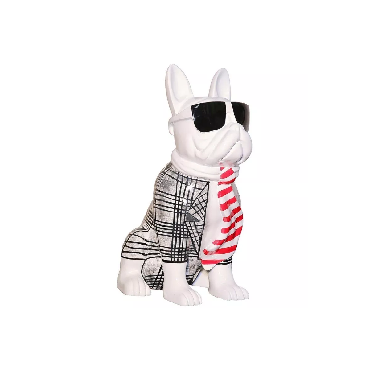 Sculpture Bulldog Karl Echarpe H.20