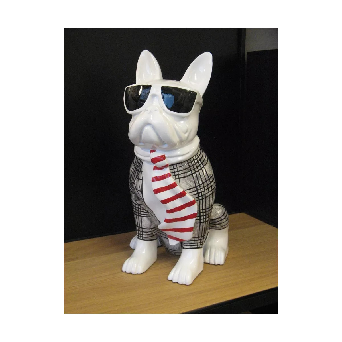 Sculpture Bulldog Karl Echarpe H.20