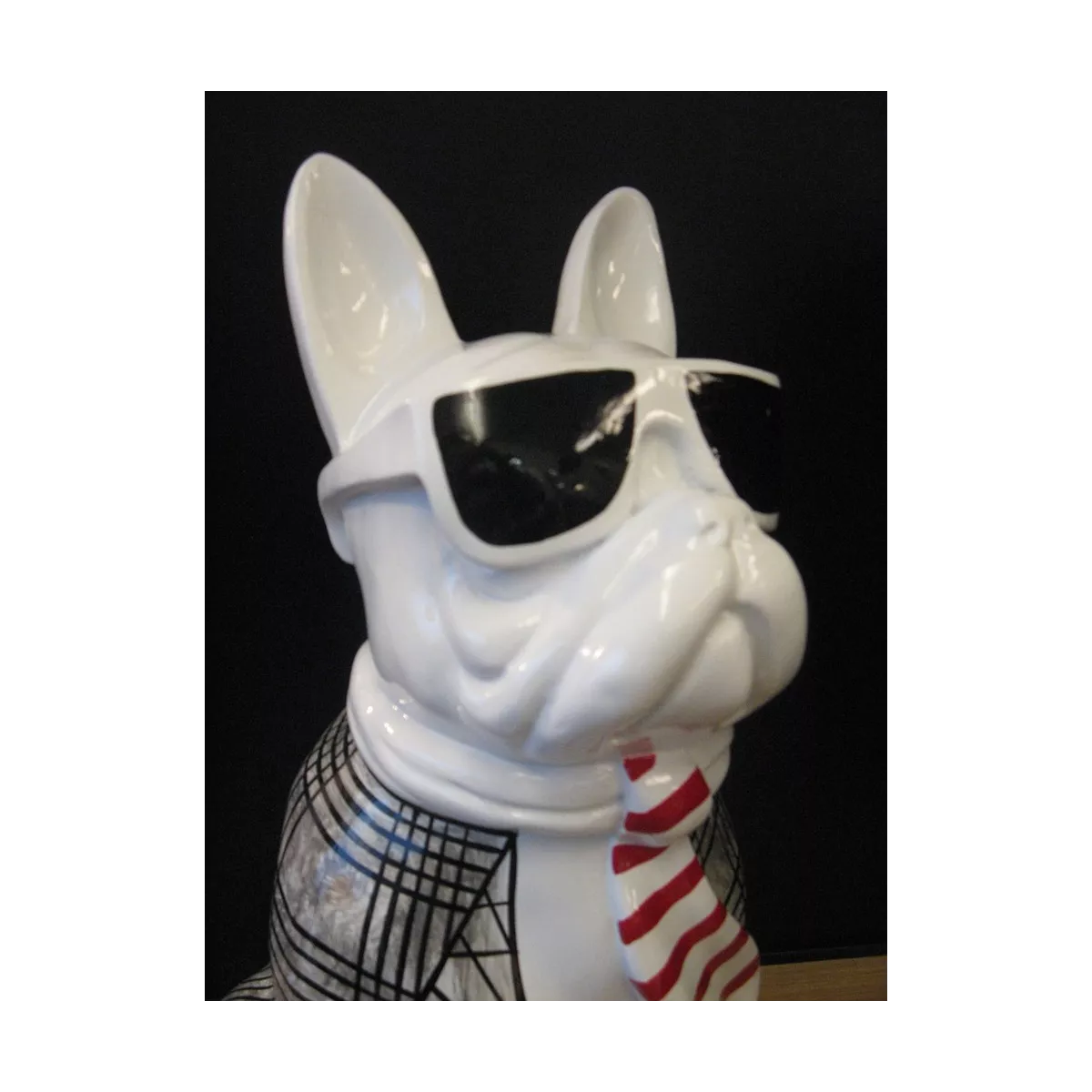 Sculpture Bulldog Karl Echarpe H.20