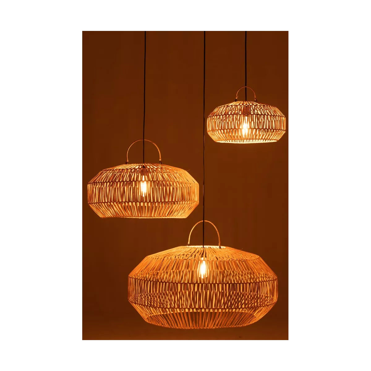 Suspension Ellis Rotin Naturel 60x60