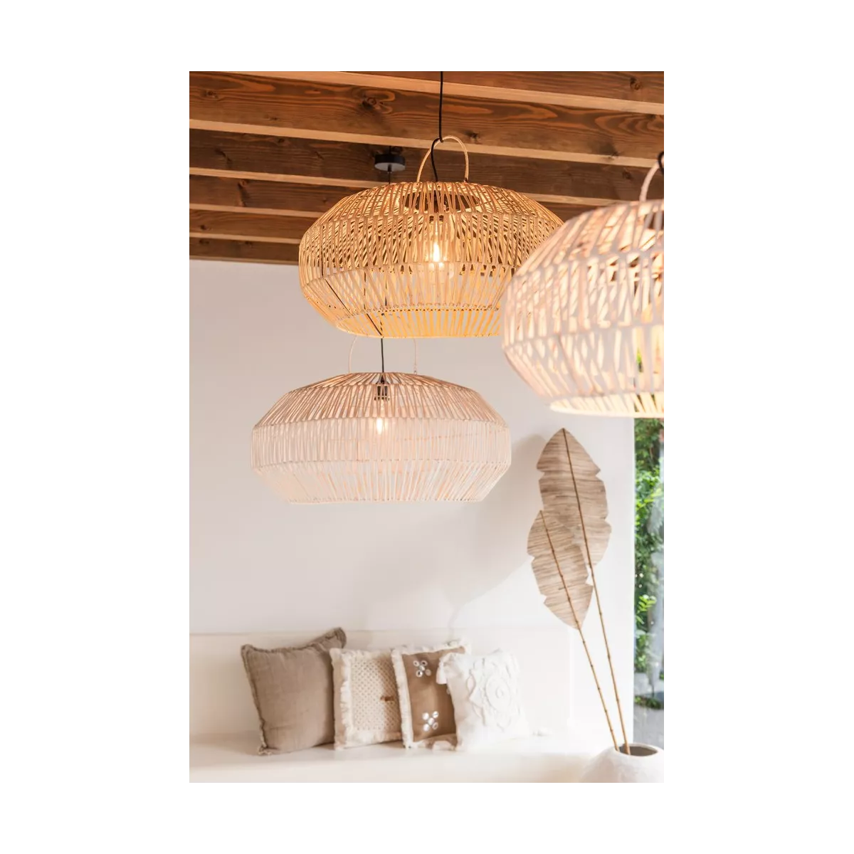 Suspension Ellis Rotin Naturel 60x60