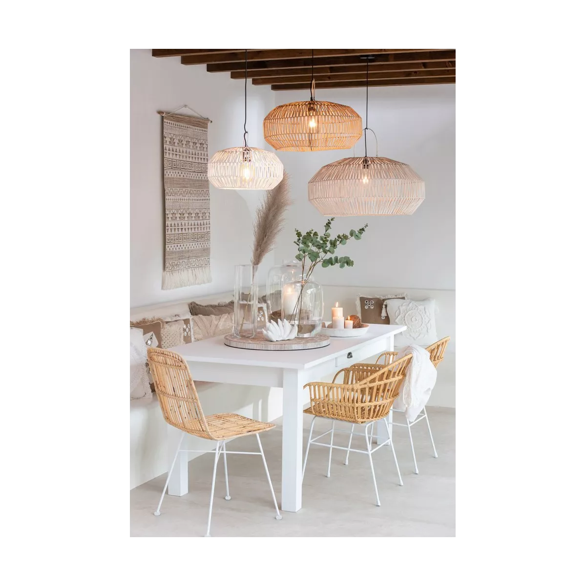 Suspension Ellis Rotin Naturel 60x60