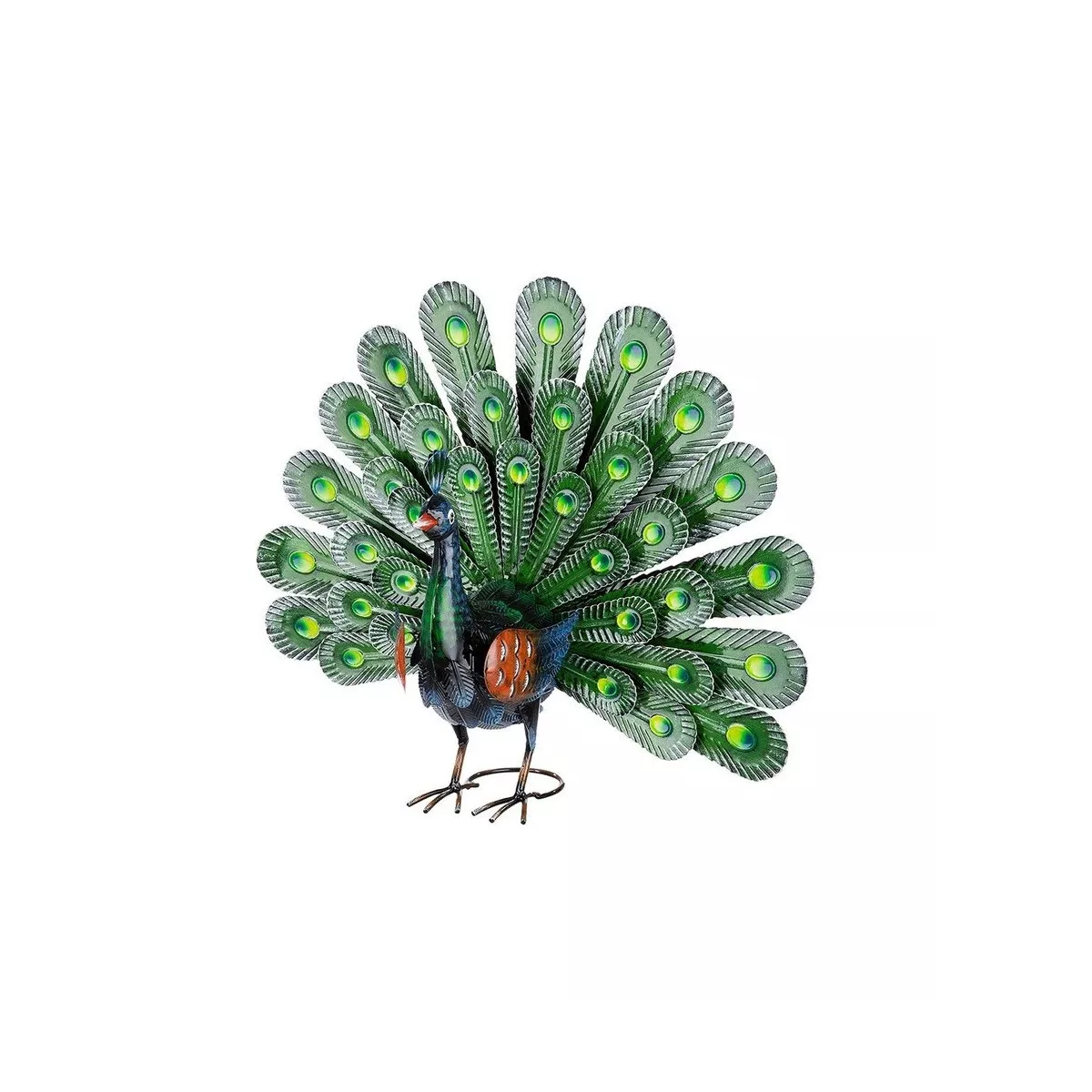 Paon en métal H.51cm