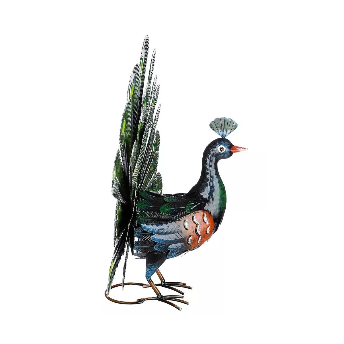 Paon en métal H.51cm