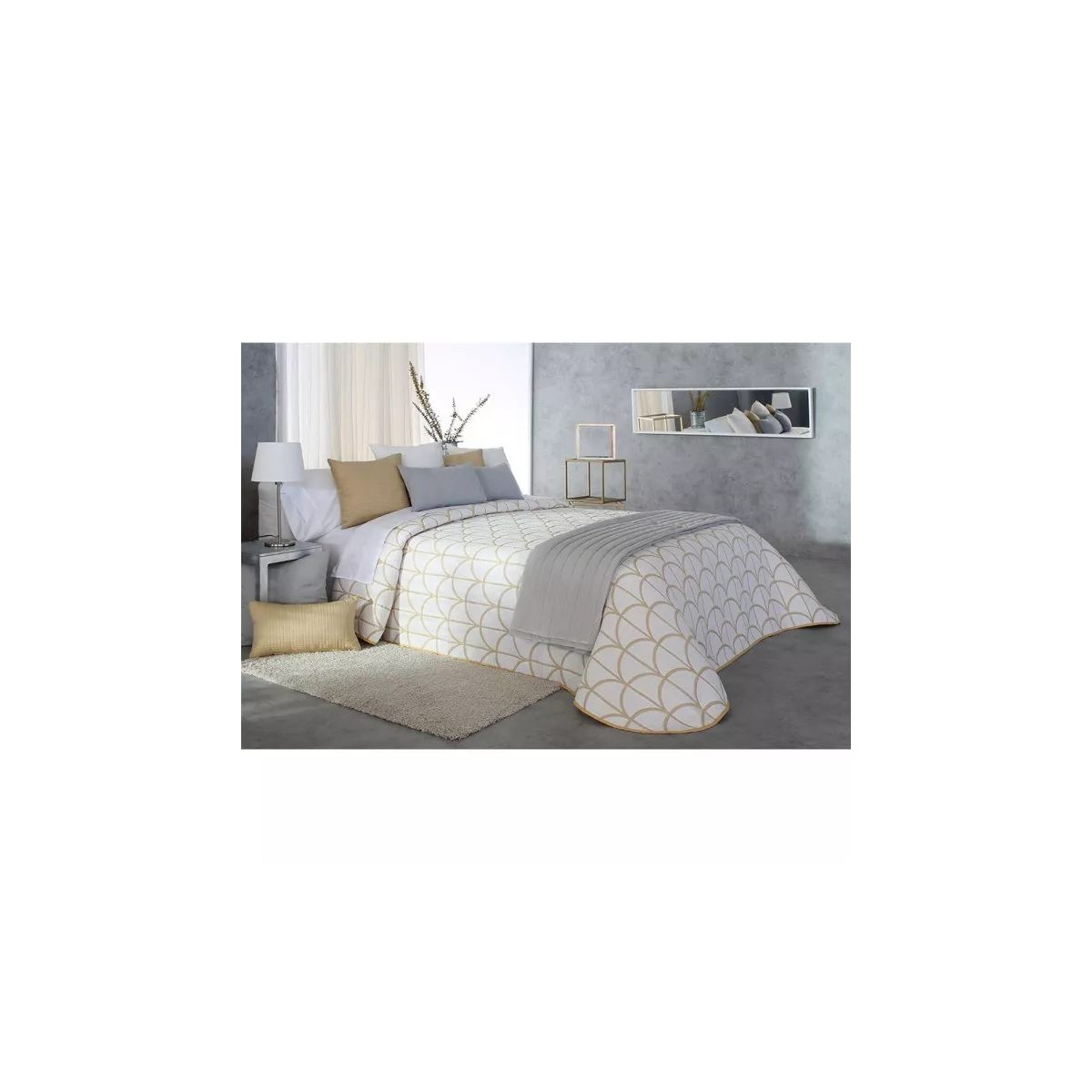 Couvre Lit Oregon 250x270 Ocre